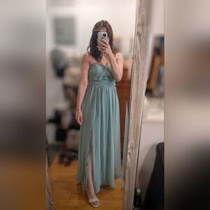 Birdy Grey Chiffon Sage Grace Dress XS